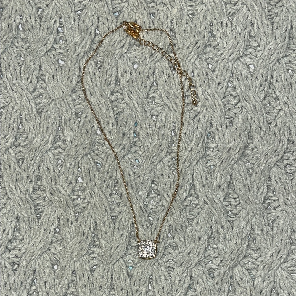 Kate Spade  Gold Necklace with Crystal Pendant(NEVER WORN)